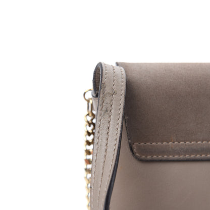 Chloe Suede Calfskin Small Faye Shoulder Bag Motty Grey 10 of 18