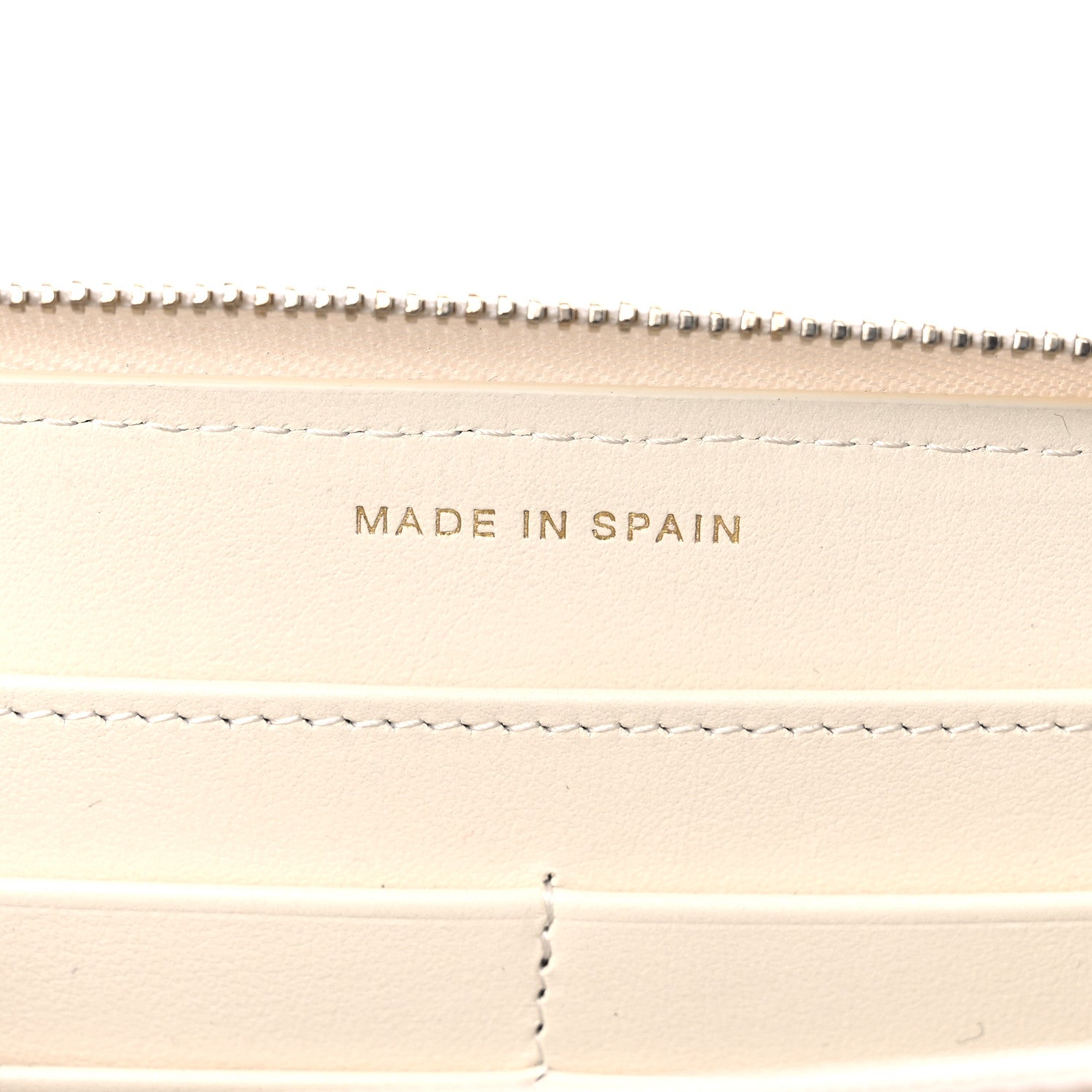 Chanel Caviar Quilted Large Gusset Zip Around Wallet White 7 of 17