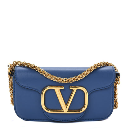 Valentino Garavani Calfskin Vlogo Small Loco Shoulder Bag Ultramarine 1 of 9