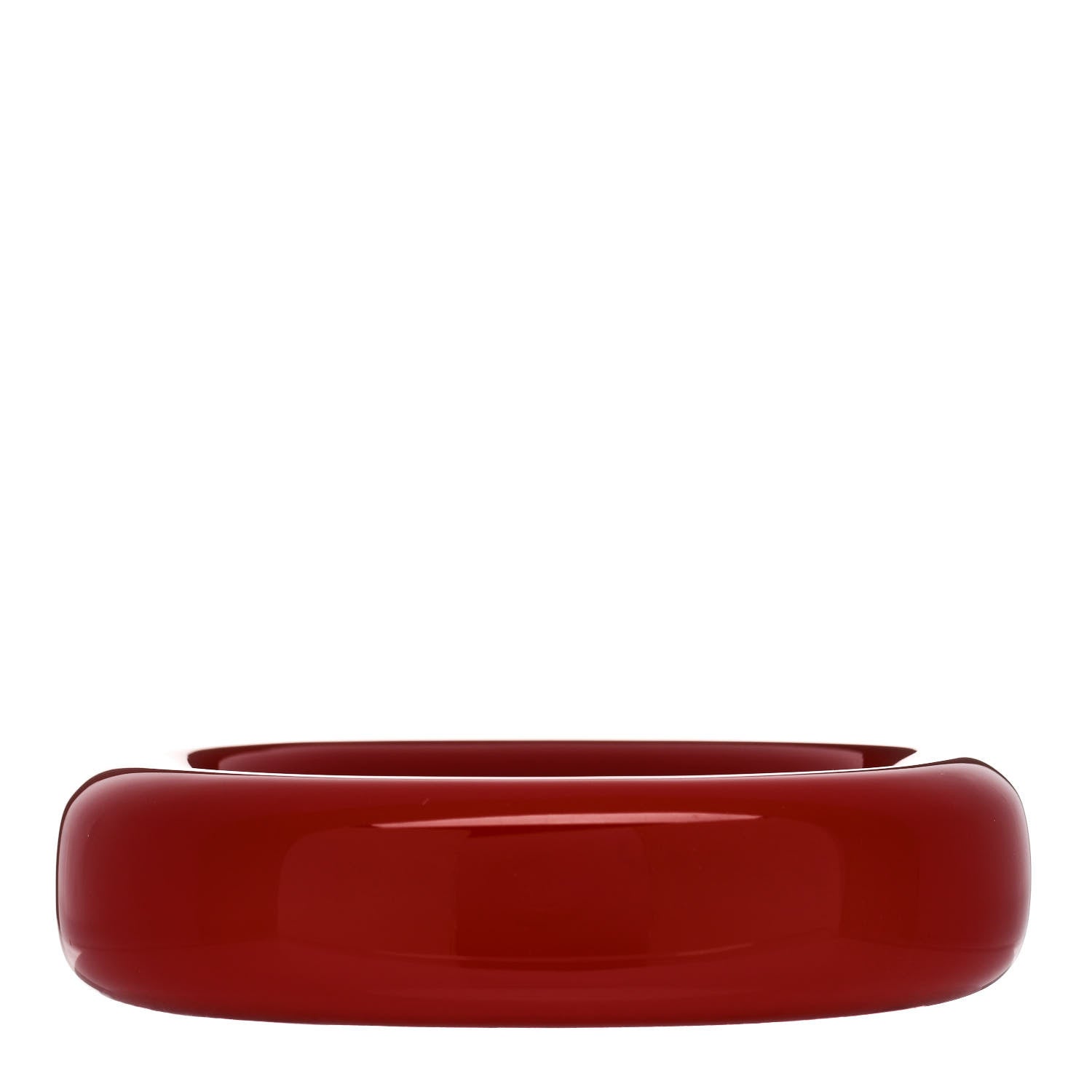 Tiffany Lacquer Hardwood Elsa Peretti Doughnut Bangle Bracelet Red 1 of 3