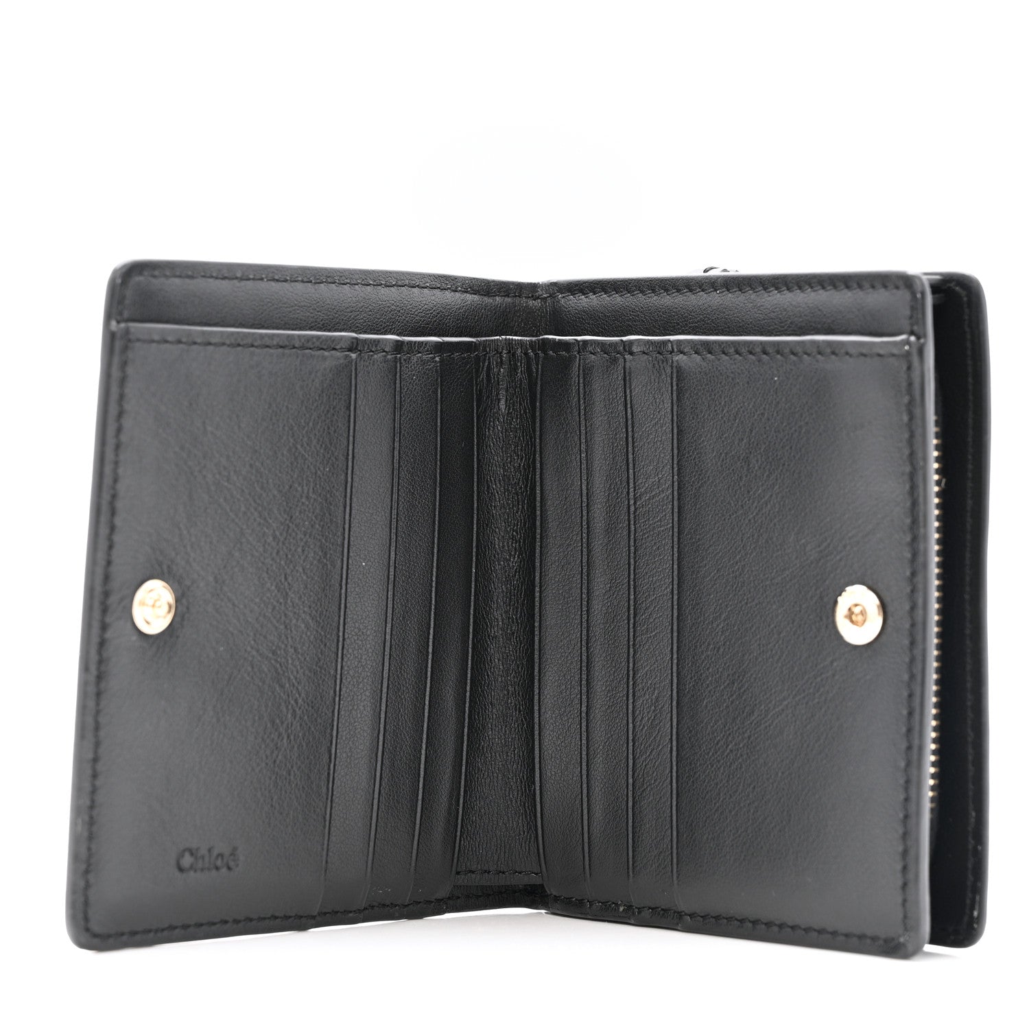Chloe Shiny Calfskin Sense Compact Wallet Black 5 of 10