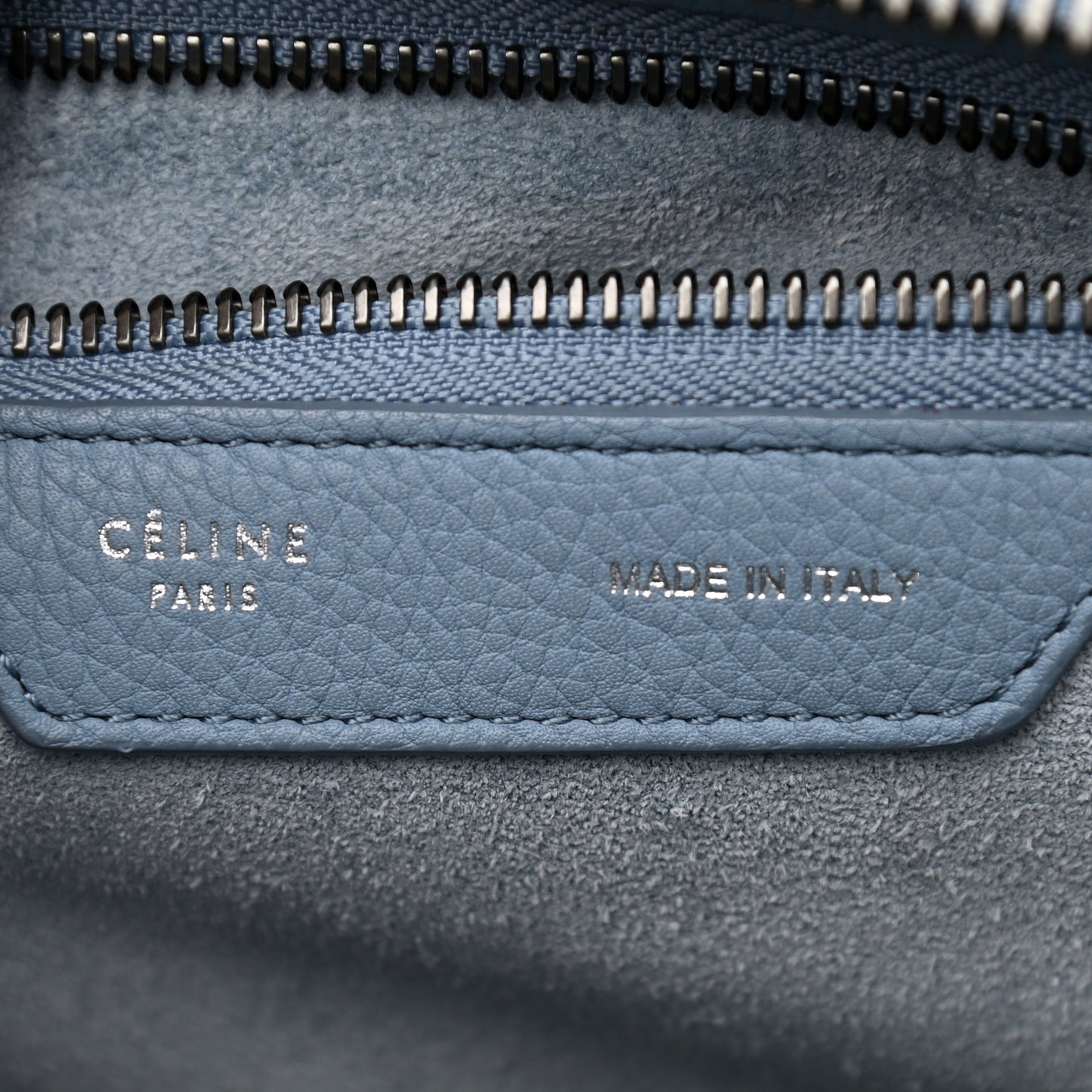 Drummed Calfskin Micro Luggage Slate