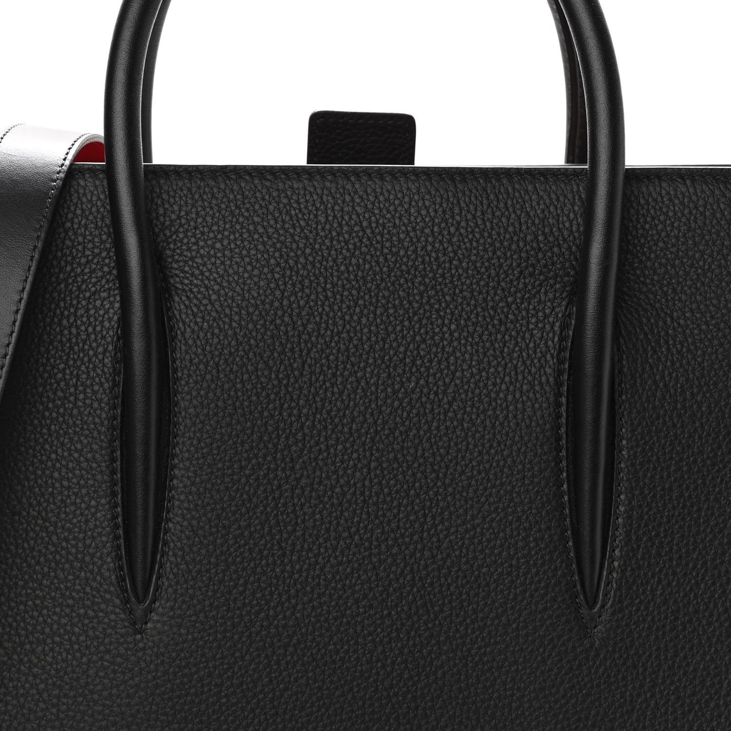 Calfskin Empire Patent Studded Medium Paloma Black