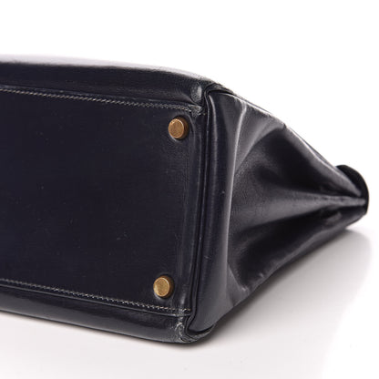 Hermes Box Kelly Retourne 32 Bleu Marine 29 of 33