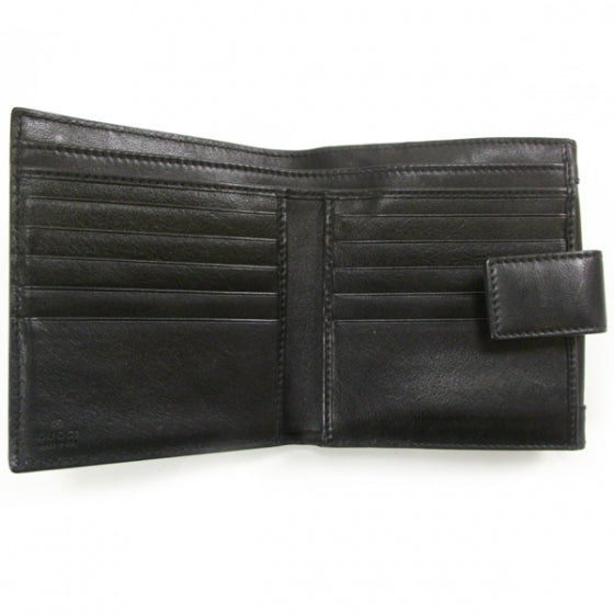 Leather Charmy French Wallet Black