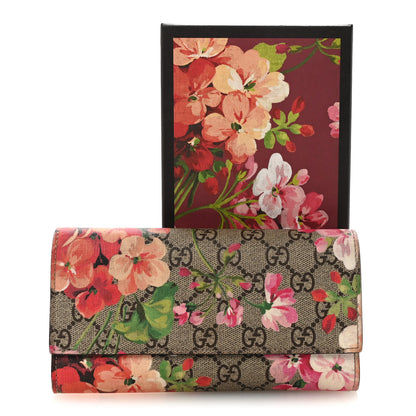 Gucci GG Supreme Monogram Blooms Continental Wallet Beige Multicolor Dry Rose 8 of 8