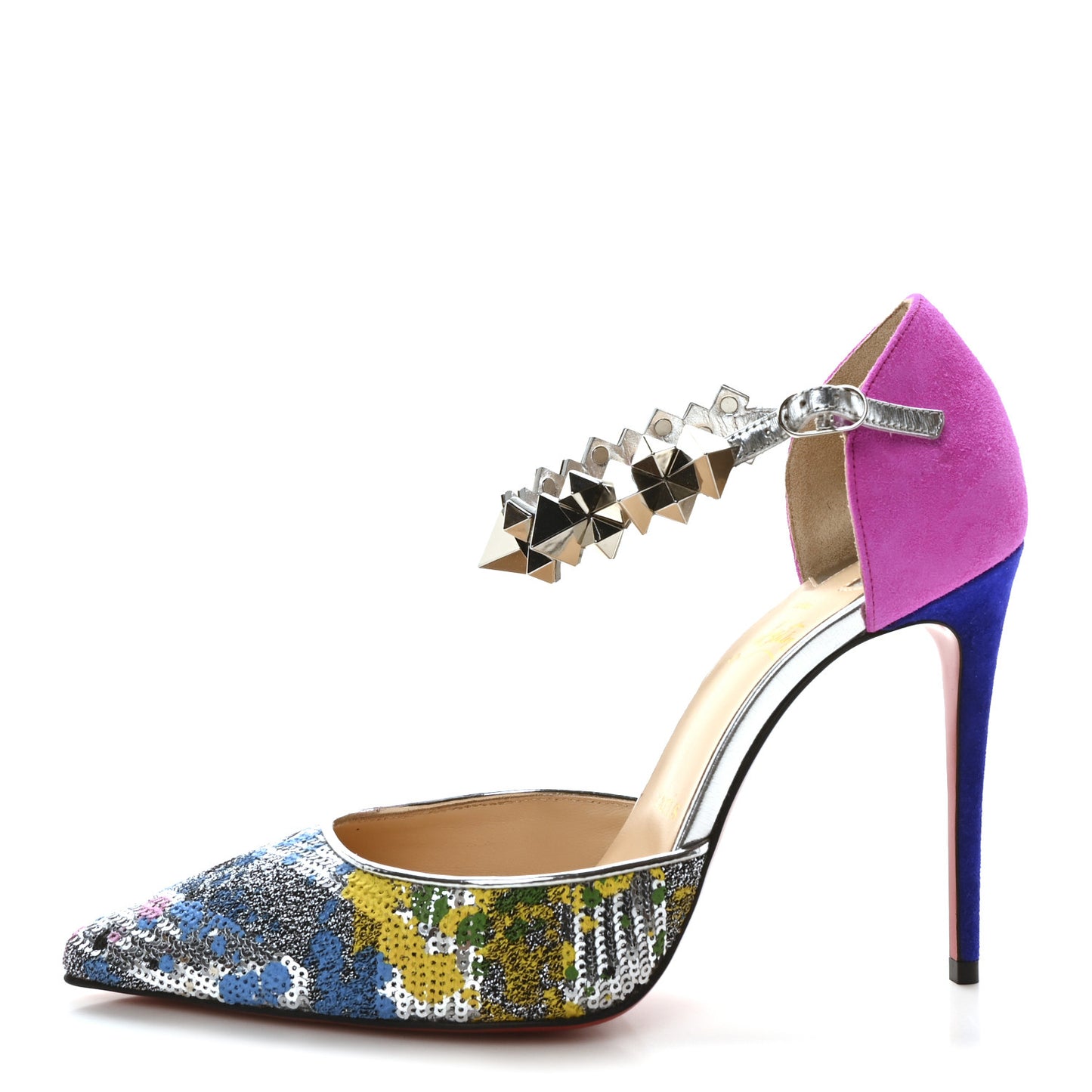 Specchio Brosse Paillettes Planet Chic 100 Pump 37.5 Version Multicolor
