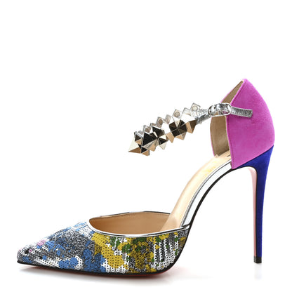 Christian Louboutin Specchio Brosse Paillettes Planet Chic 100 Pump 37.5 Version Multicolor 1 of 9