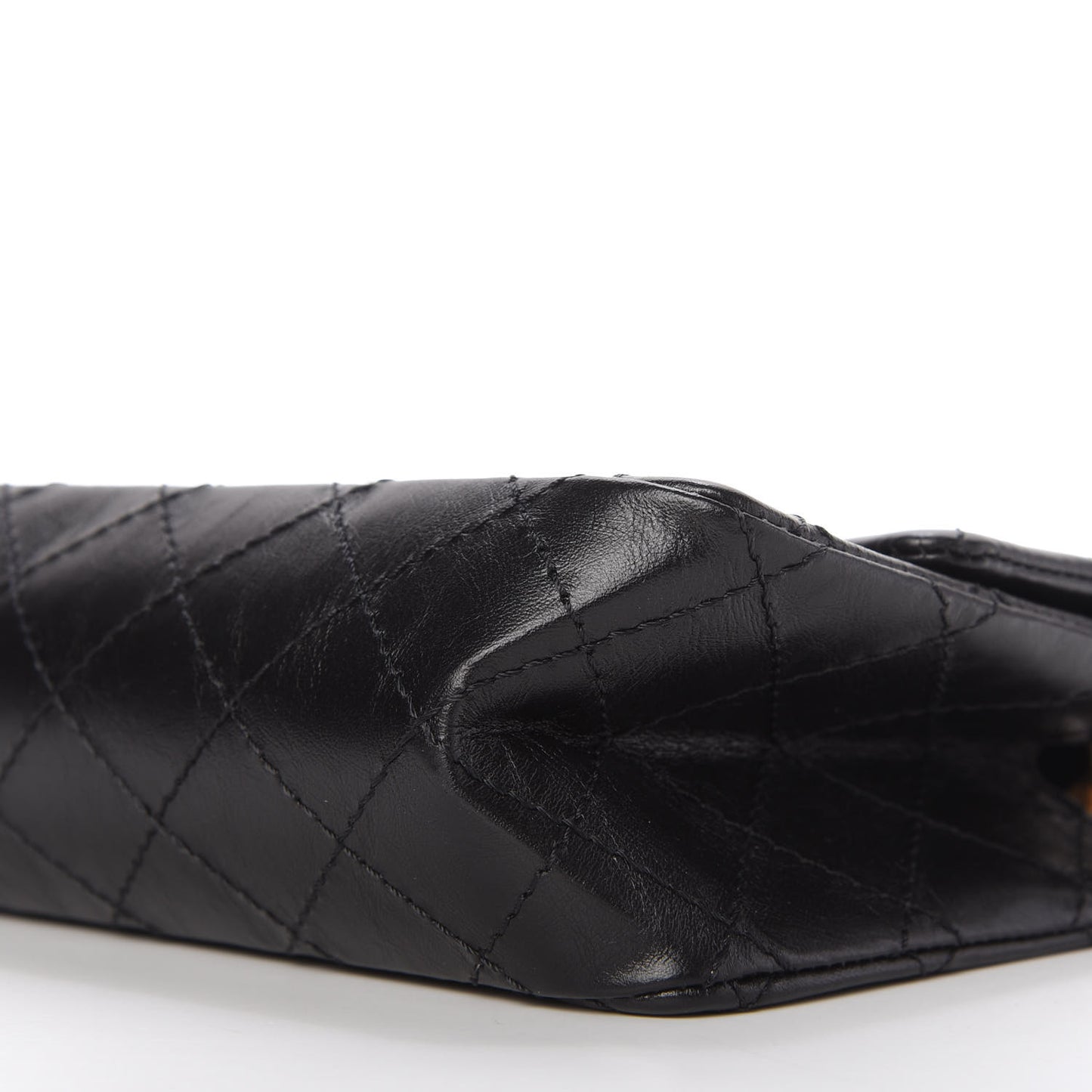 Aged Calfskin Quilted 2.55 Reissue Mini Flap Black