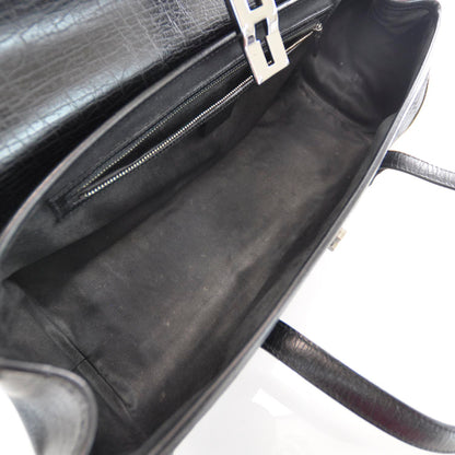 Gucci Monogram Bamboo Bullet Satchel Black 5 of 7