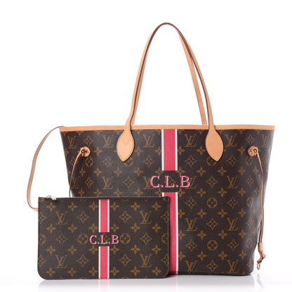 Louis Vuitton Monogram My LV Heritage Neverfull MM Fuchsia White 1 of 7