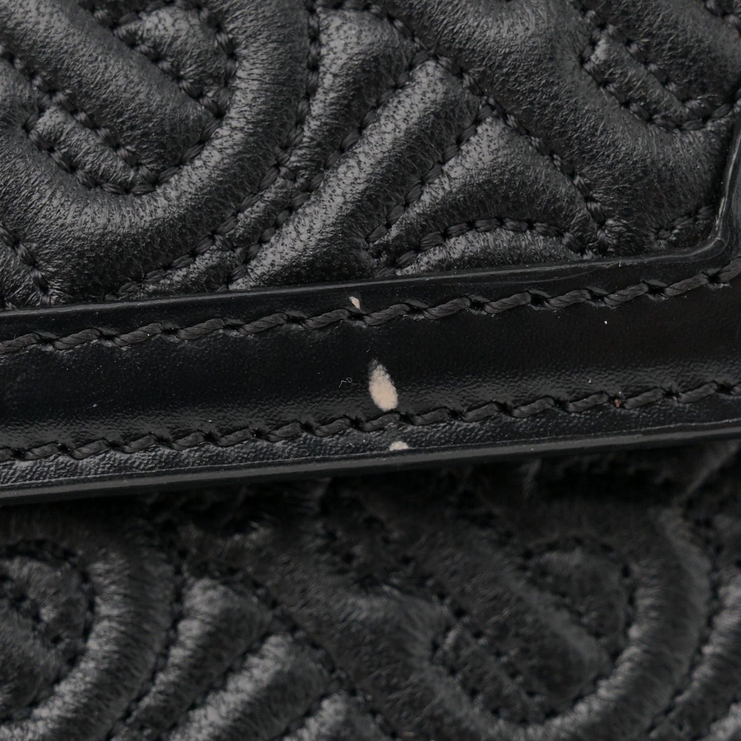 Burberry Calfskin Monogram Embossed Small TB Chain Bag Black 10 of 11