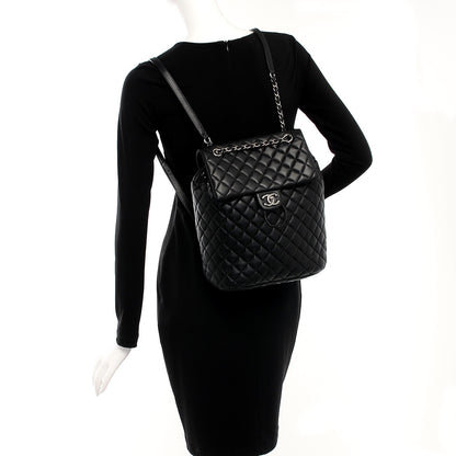 Chanel Lambskin Quilted Large Urban Spirit Backpack Black 2 of 7