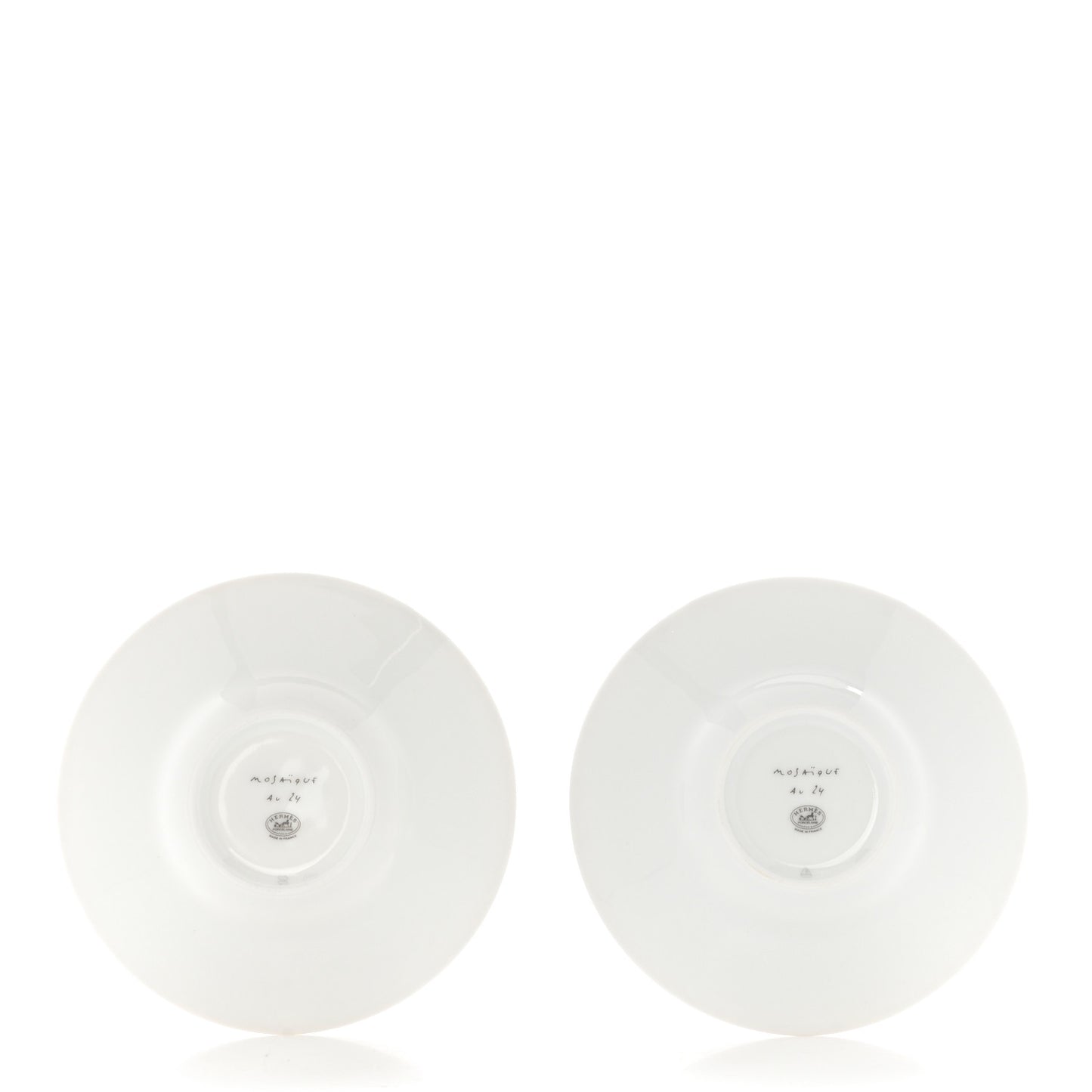 Porcelain Mosaique Au 24 Gold Coffee Cup and Saucer Set of 2