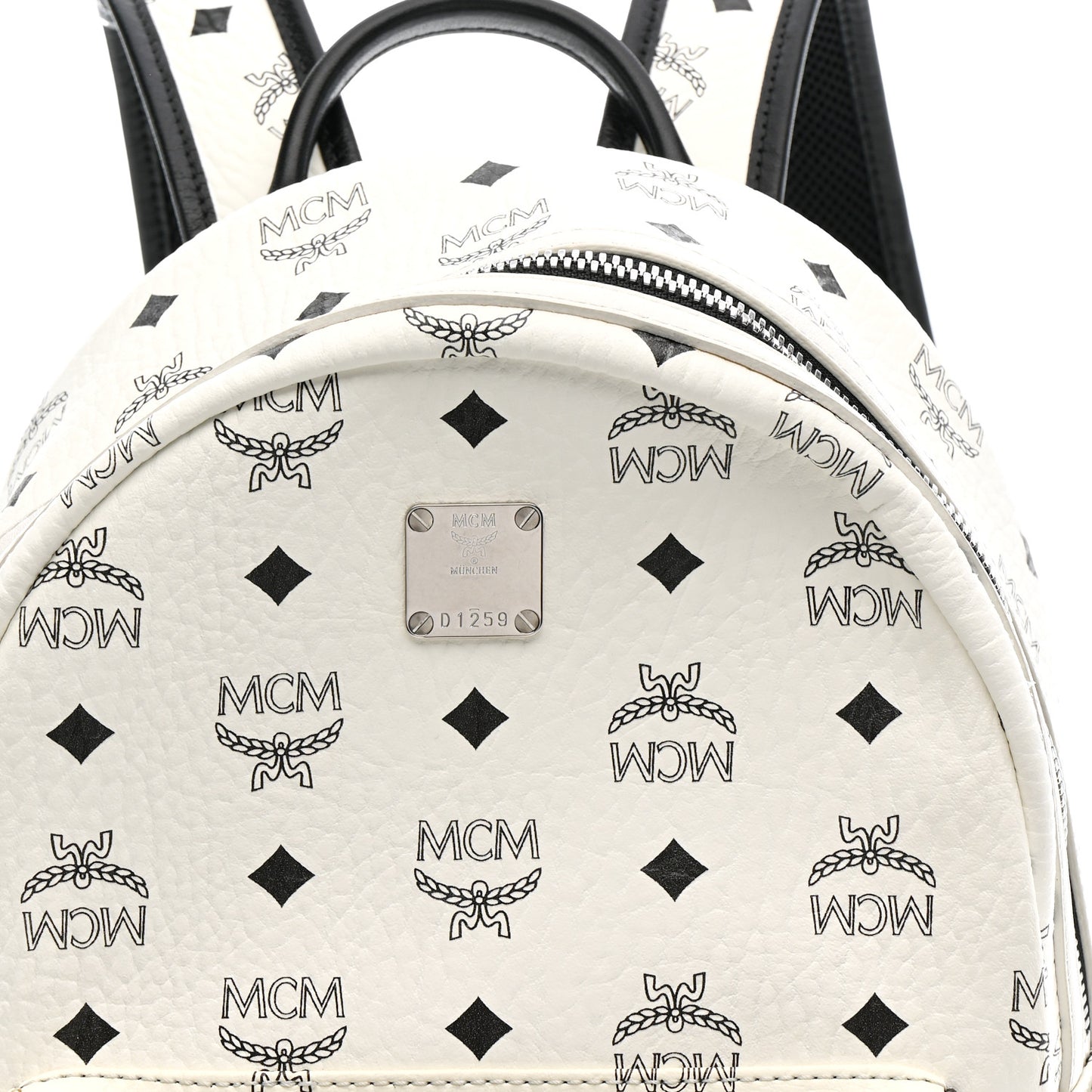 Visetos Small Side Stud Stark Backpack White