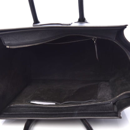 Celine Drummed Calfskin Mini Luggage Black 5 of 12