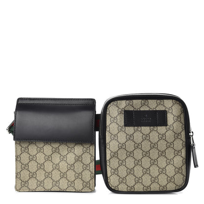 Gucci GG Supreme Monogram Web Belt Bag Black 1 of 15