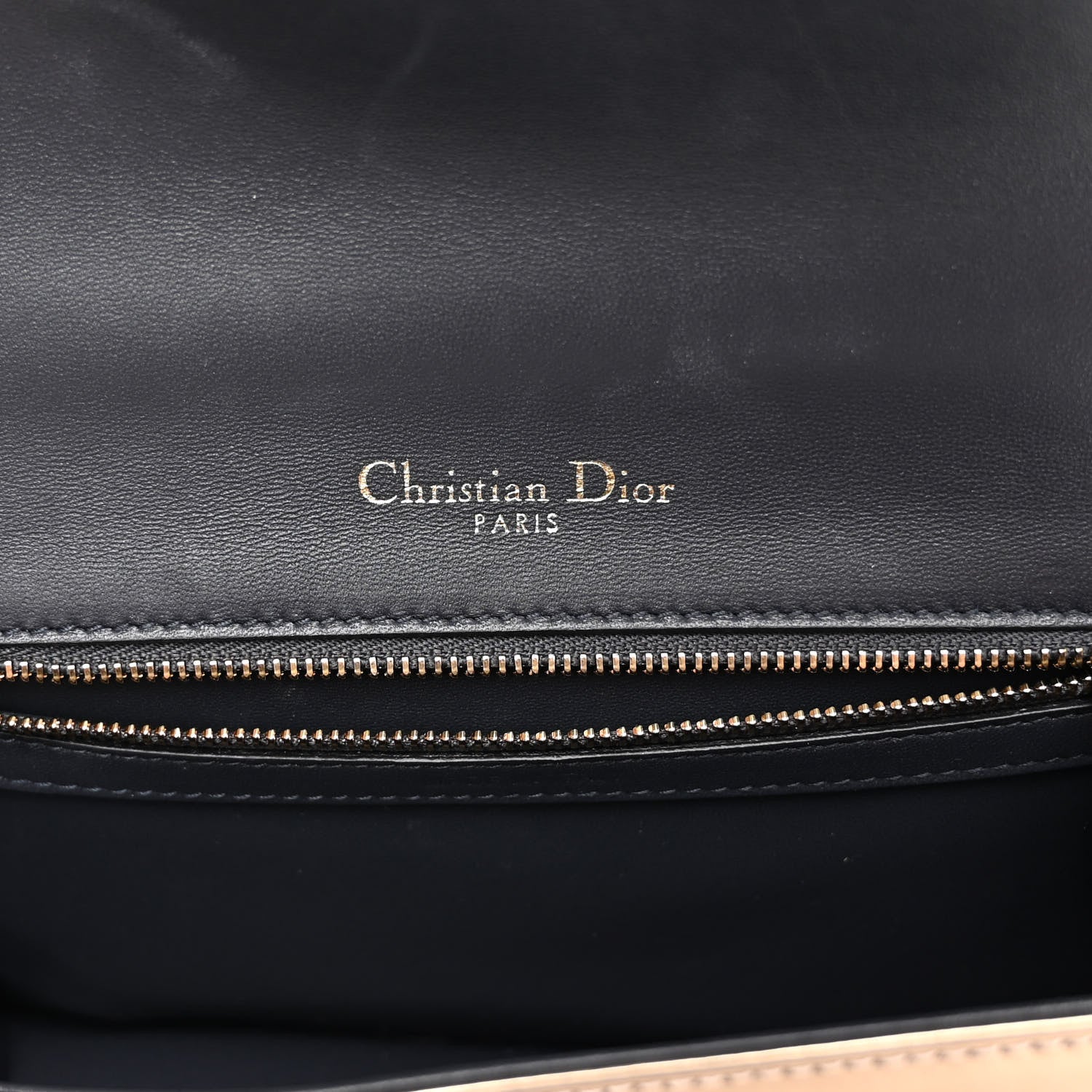 Christian Dior Metallic Calfskin Beaded Small Diorama Flap Bag Gold 6 of 9