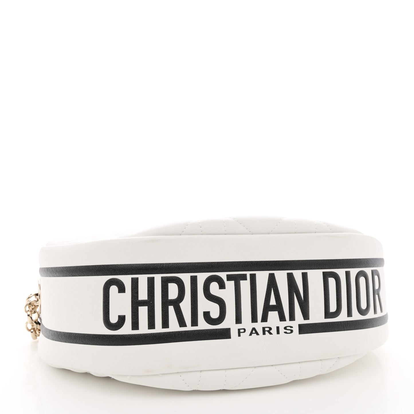 Lambskin Cannage Medium Dior Vibe Hobo Bag White