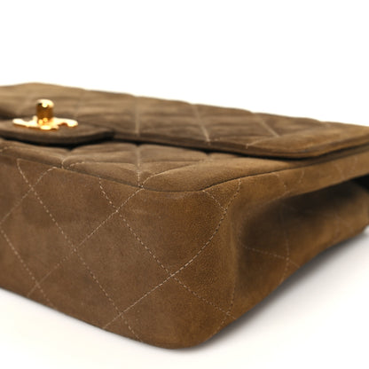 Chanel Suede Quilted Medium Single Flap Brown 9 of 9