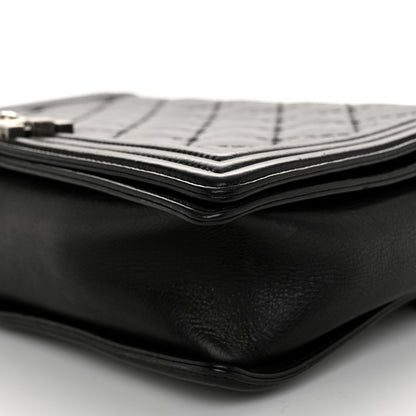 Chanel Calfskin Quilted Double Stitch New Medium Boy Flap Black 10 of 11