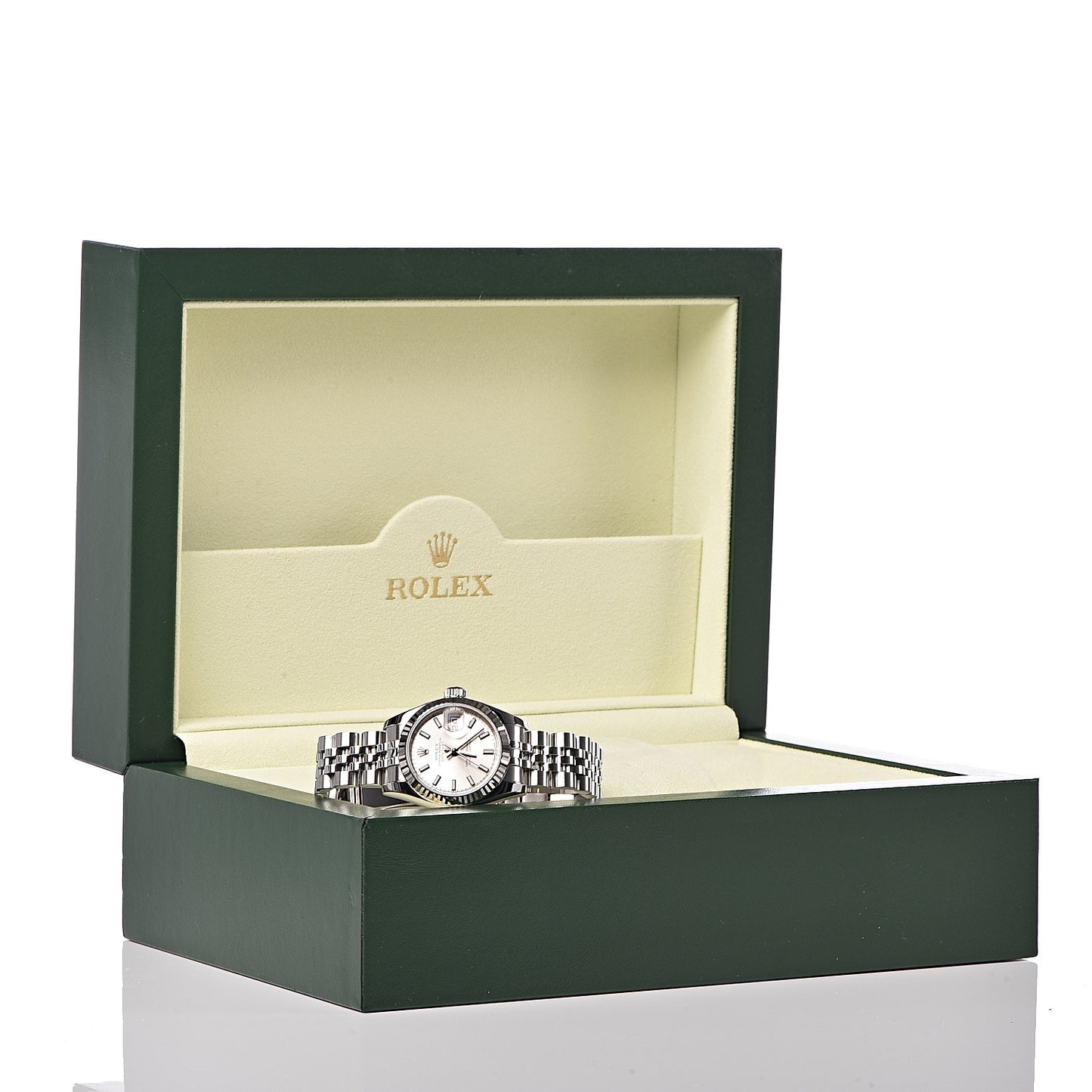 Stainless Steel 18K White Gold 26mm Oyster Perpetual Datejust Watch Silver 179174