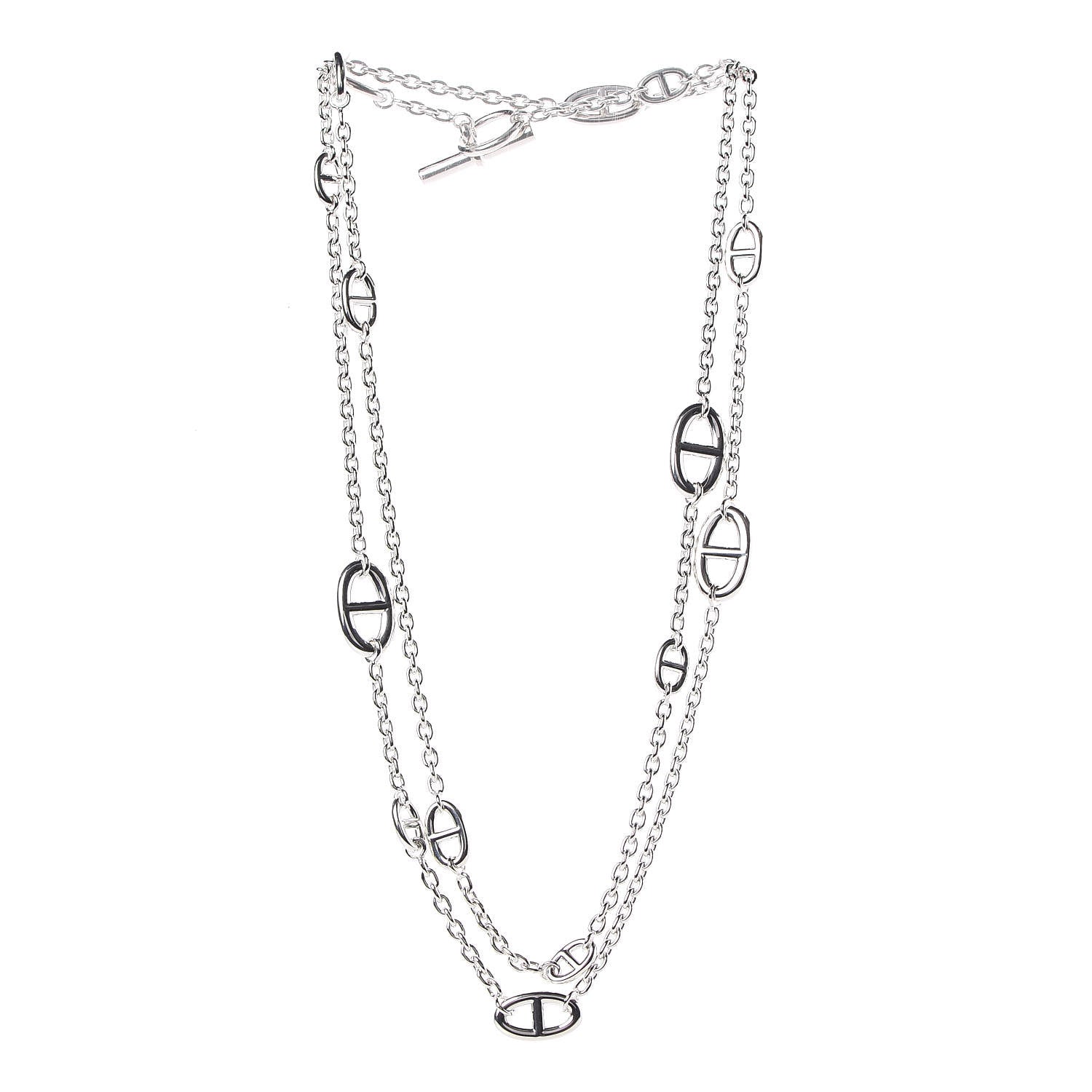 Hermes Sterling Silver Farandole Necklace 120 3 of 7