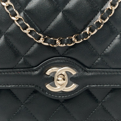 Chanel Lambskin Quilted CC Wallet On Chain WOC Black 10 of 13