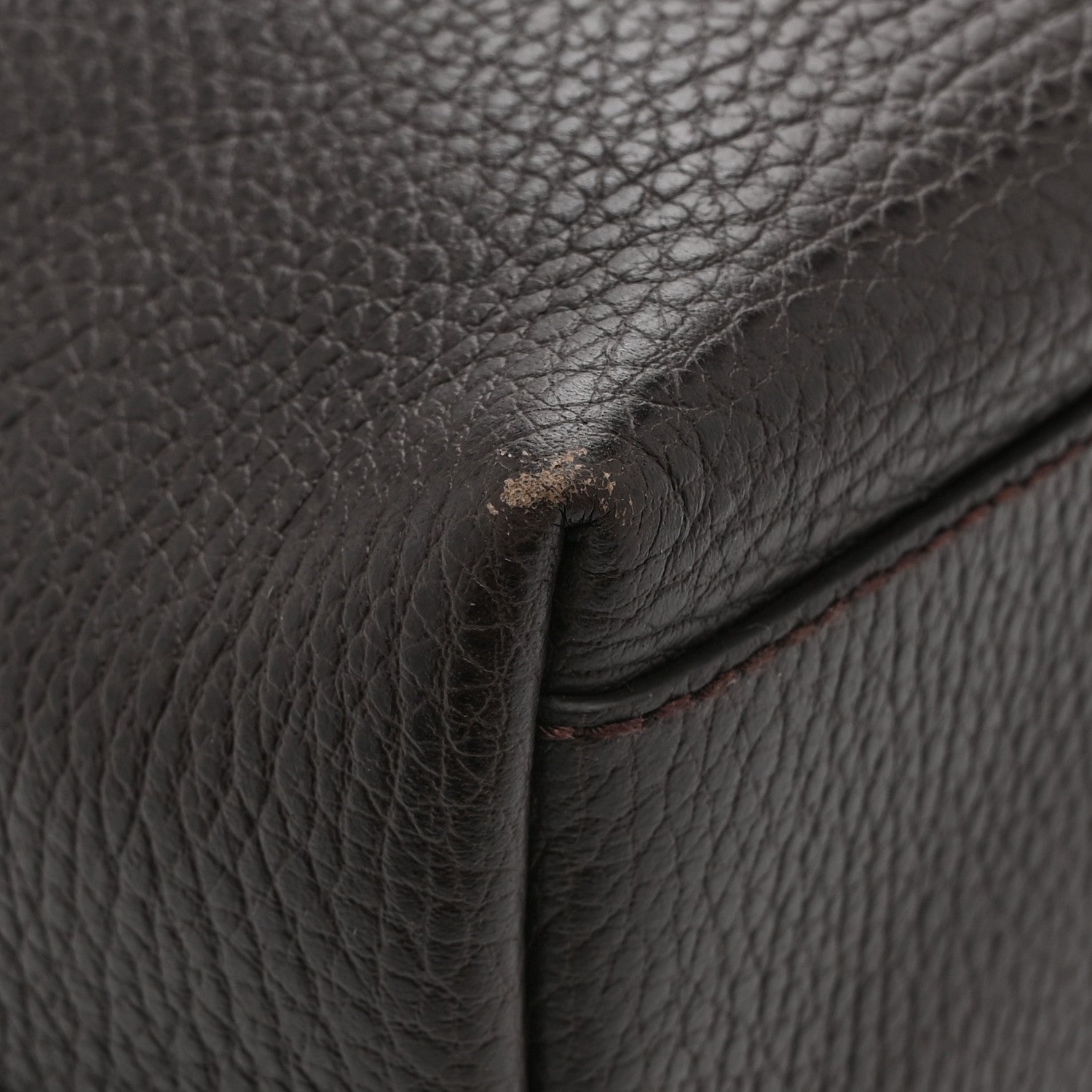 Gucci Calfskin Medium Braided Handle Gifford Tote Dark Brown 14 of 15