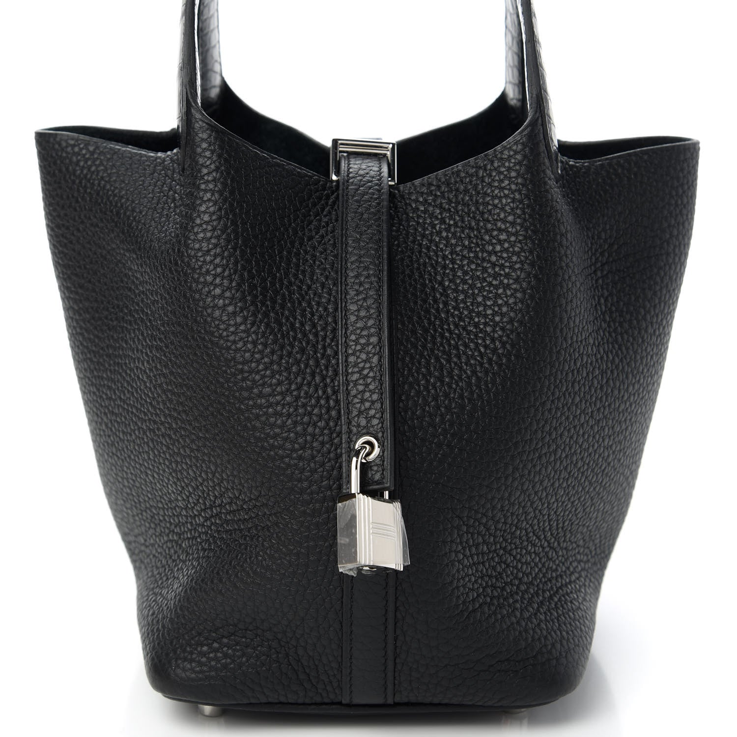 Hermes Taurillon Clemence Matte Alligator Picotin Lock Touch 18 PM Black 10 of 11