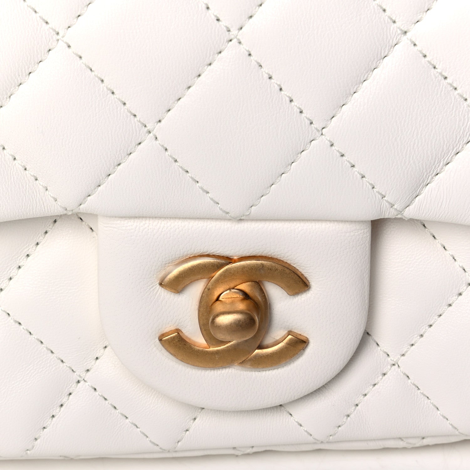 Chanel Lambskin Quilted Mini Pearl Crush Flap White 5 of 5