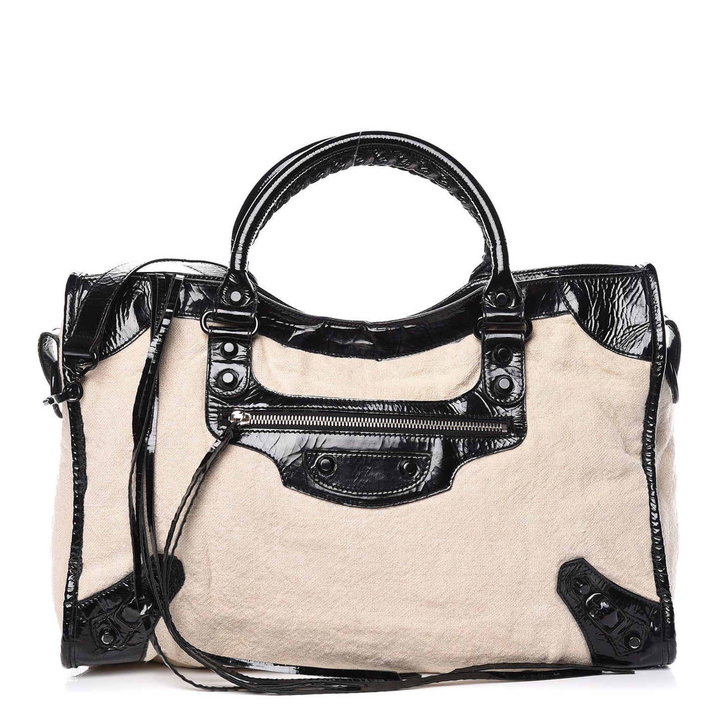 Patent Linen Classic Hardware City Natural Black