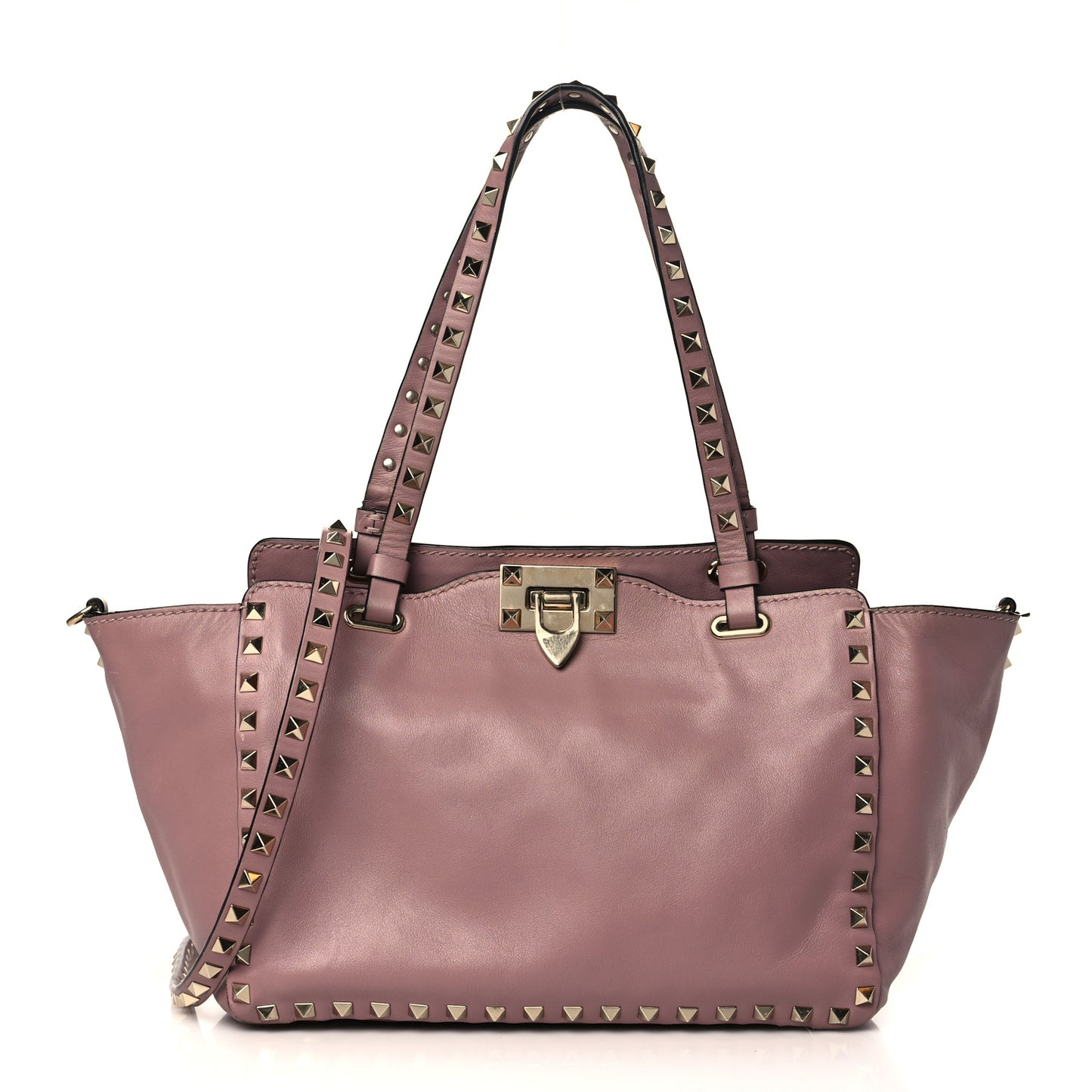 Vitello Small Rockstud Tote Lipstick
