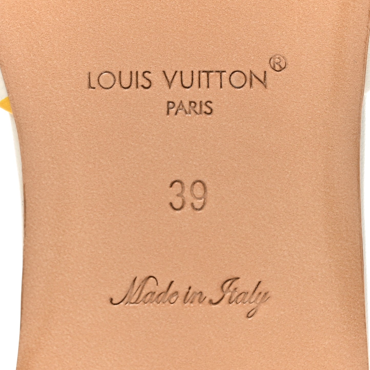 LV X TM Lambskin Monogram 6AM Flat Mule Sandals 39 White Multicolor