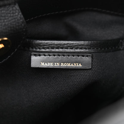 Burberry Derby Calfskin House Check Small Banner Tote Black 7 of 9