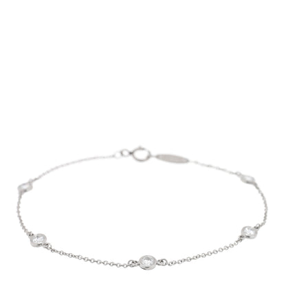 Tiffany Platinum Diamond .40ctw Elsa Peretti Diamonds by the Yard Station Bracelet 1 of 3