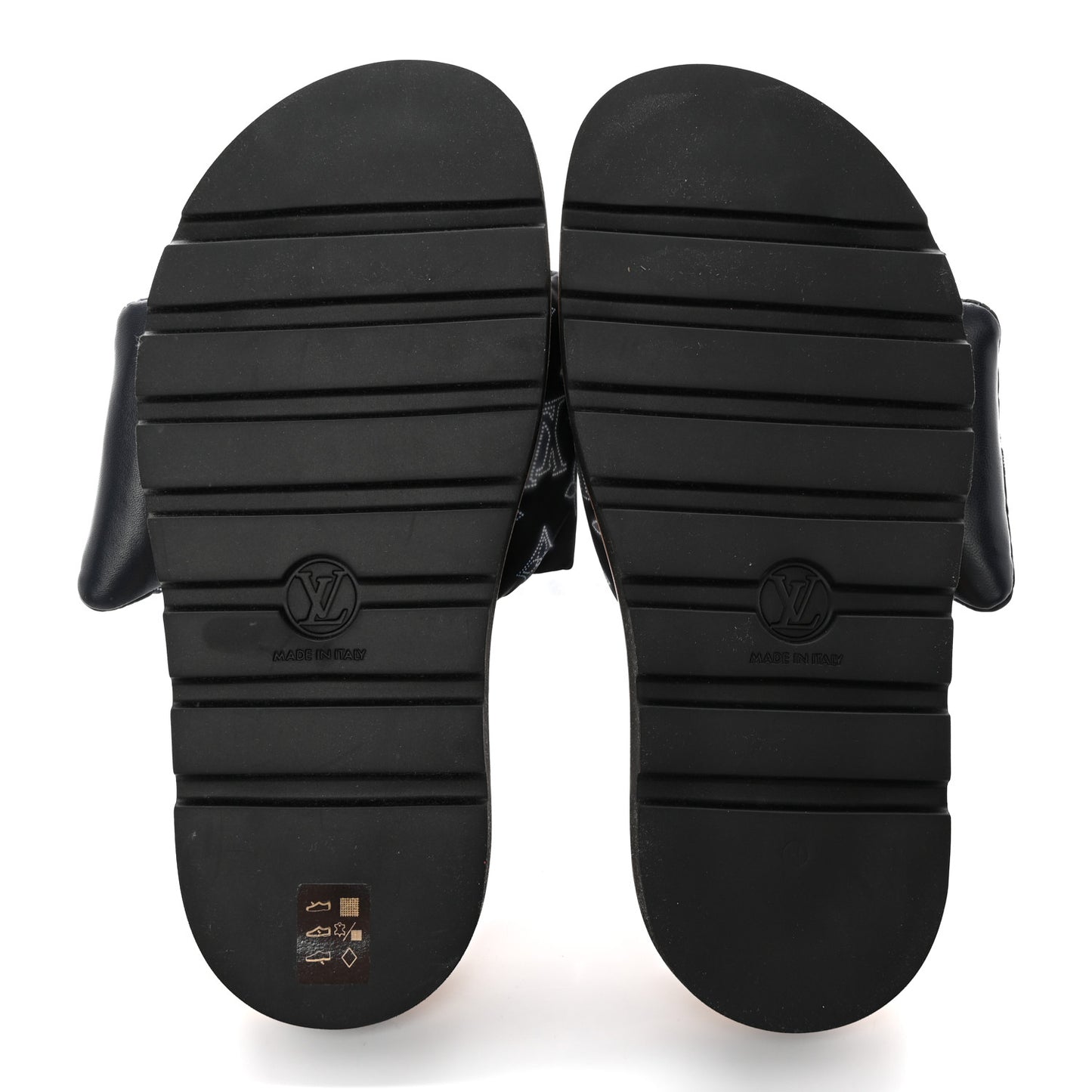 Nylon Monogram Womens Pool Pillow Comfort Mules 41 Navy Blue