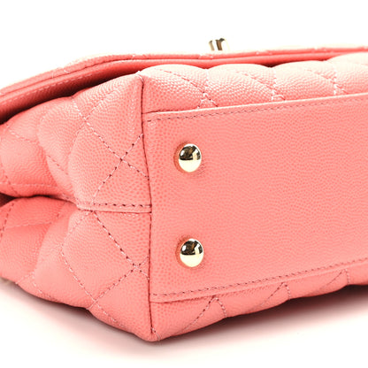 Chanel Caviar Quilted Extra Mini Coco Handle Flap Pink 8 of 10