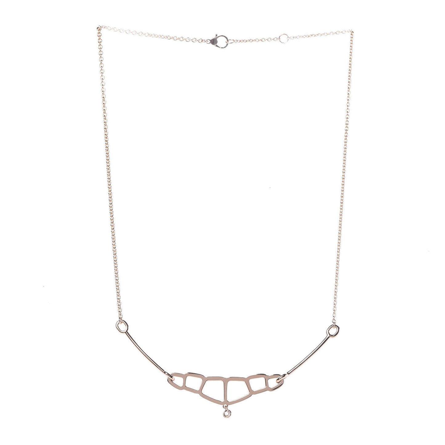 18K Rose Gold Diamond Pendentif Niloticus Ombre Necklace