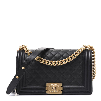 Chanel Caviar Quilted Medium Boy Flap Black 1 of 10
