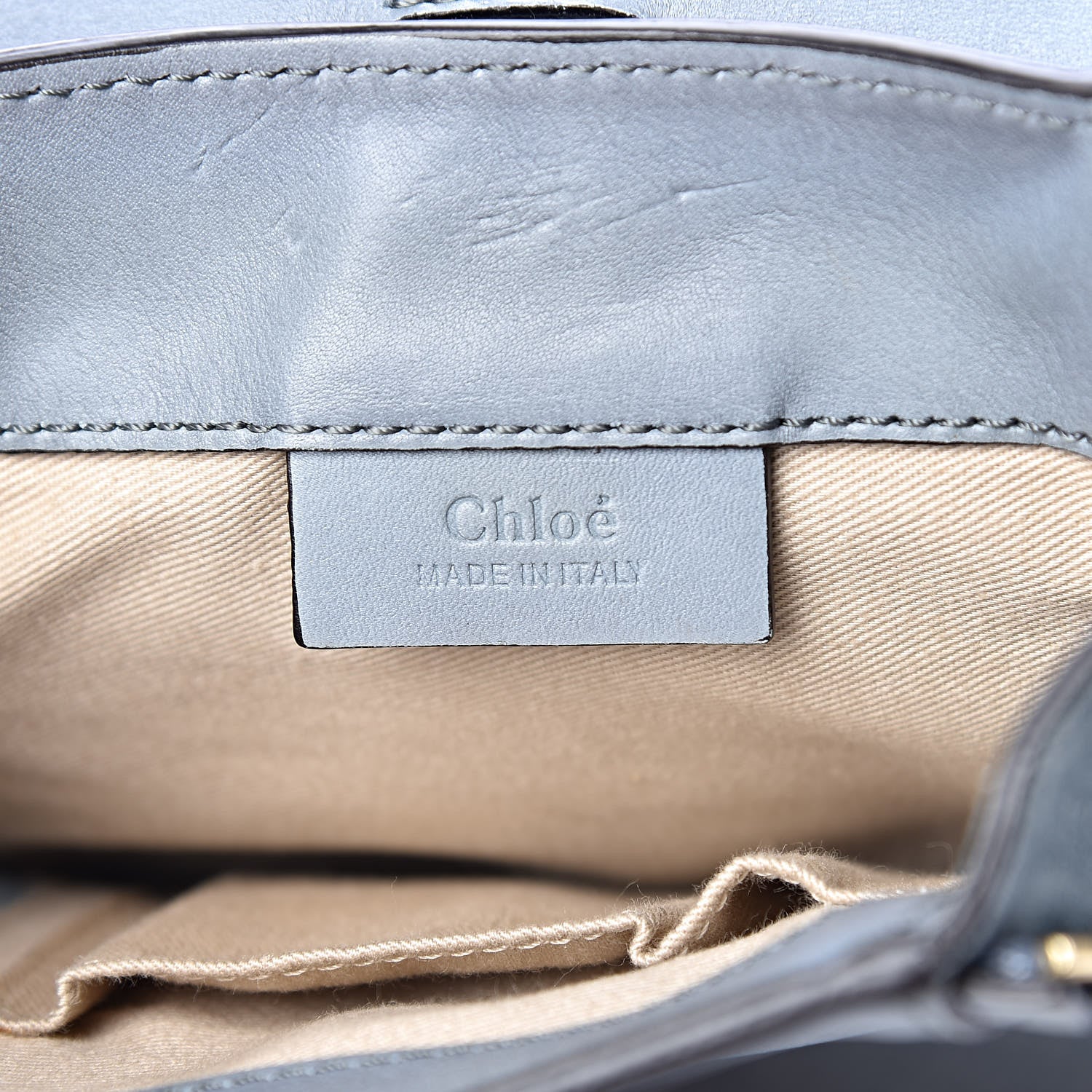 Chloe Suede Calfskin Mini Faye Backpack Cloudy Blue 7 of 15
