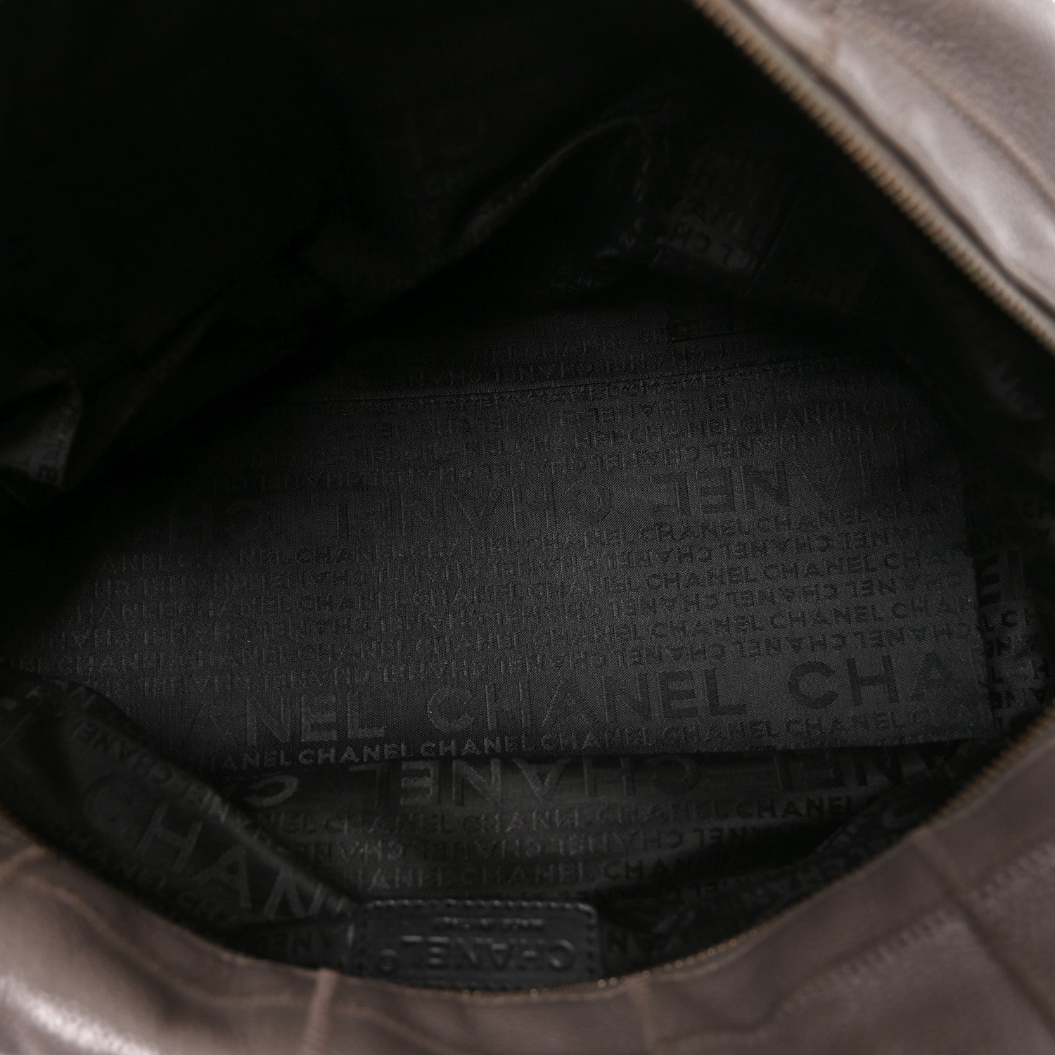Chanel Caviar Square Stitched Bowler Grey 5 of 11