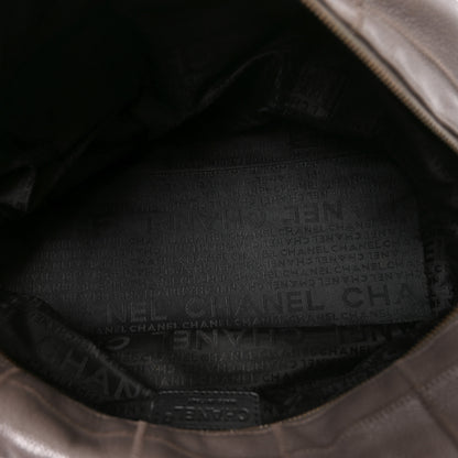 Chanel Caviar Square Stitched Bowler Grey 5 of 11