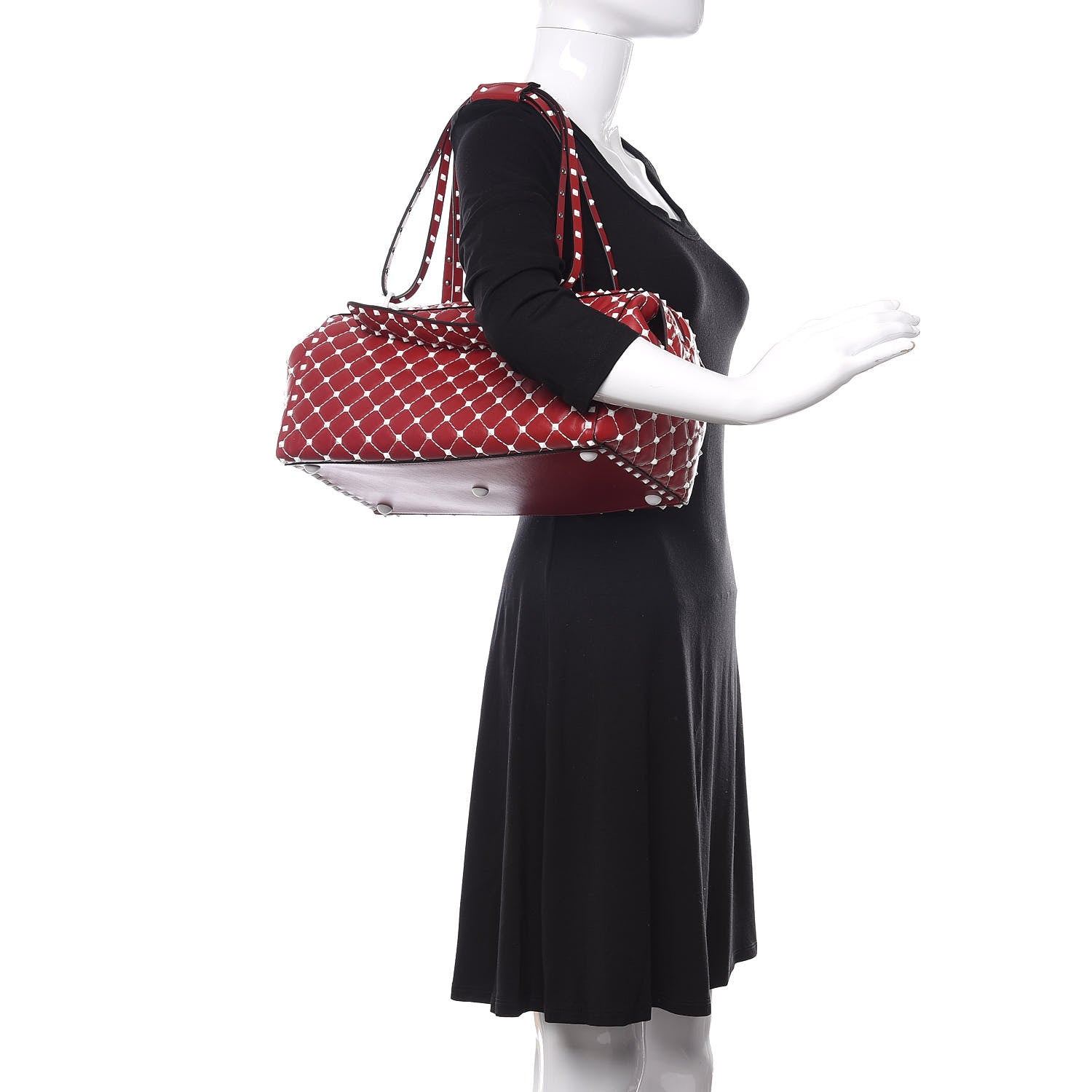 Valentino Garavani Lambskin Free Rockstud Spike Duffle Bag Rosso Valentino 2 of 9