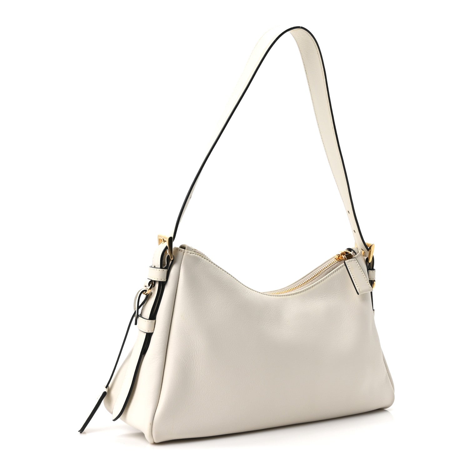 Prada Soft Calfskin Medium Aimee Shoulder Bag White 3 of 10