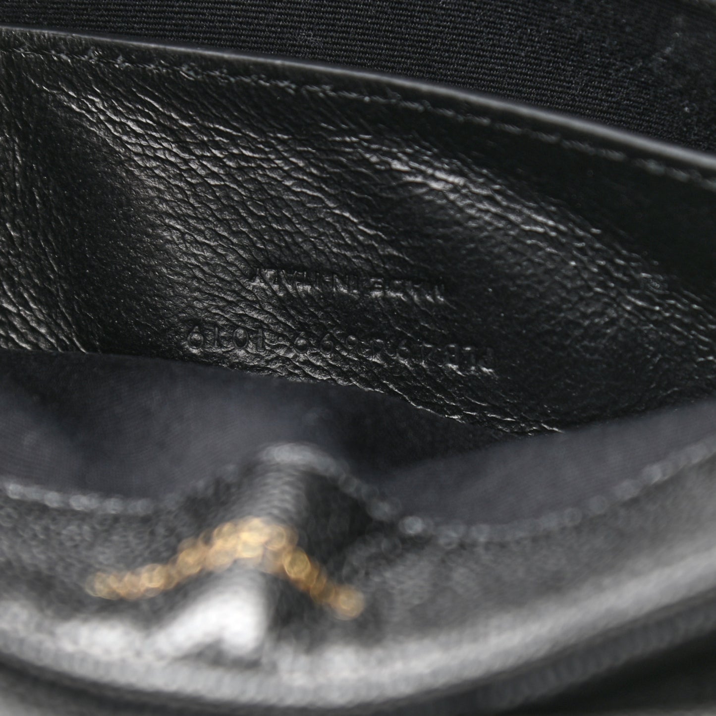 Grain de Poudre Calfskin Y Quilted Monogram Small Loulou Chain Satchel Black