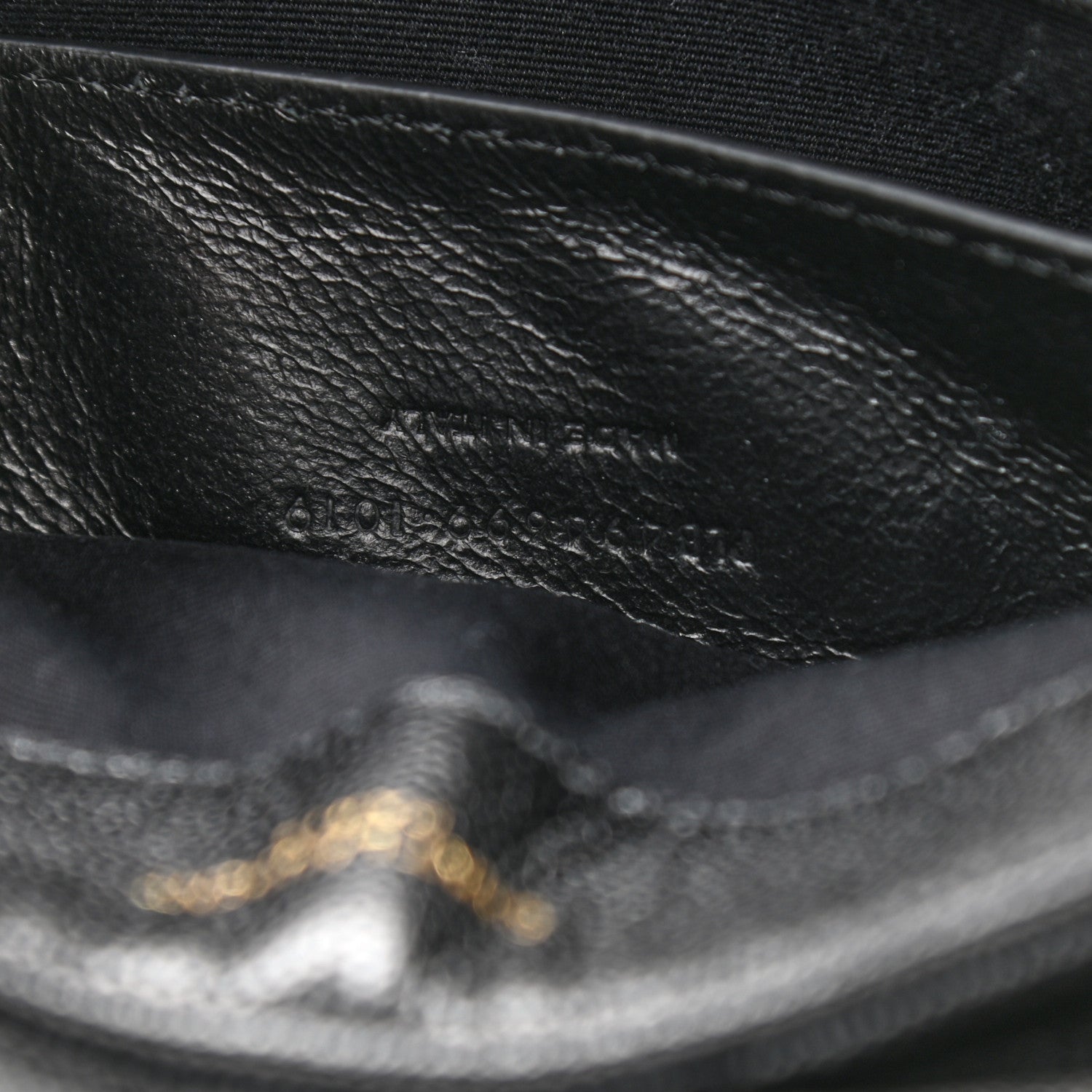 Saint Laurent Grain de Poudre Calfskin Y Quilted Monogram Small Loulou Chain Satchel Black 12 of 17