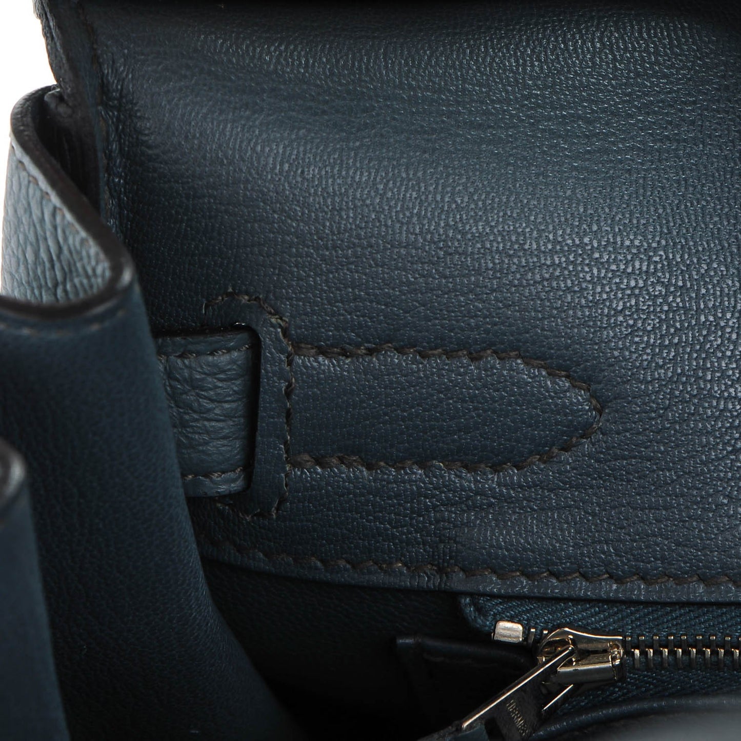 Taurillon Clemence Birkin 30 Bleu Orage