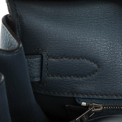 Hermes Taurillon Clemence Birkin 30 Bleu Orage 20 of 26