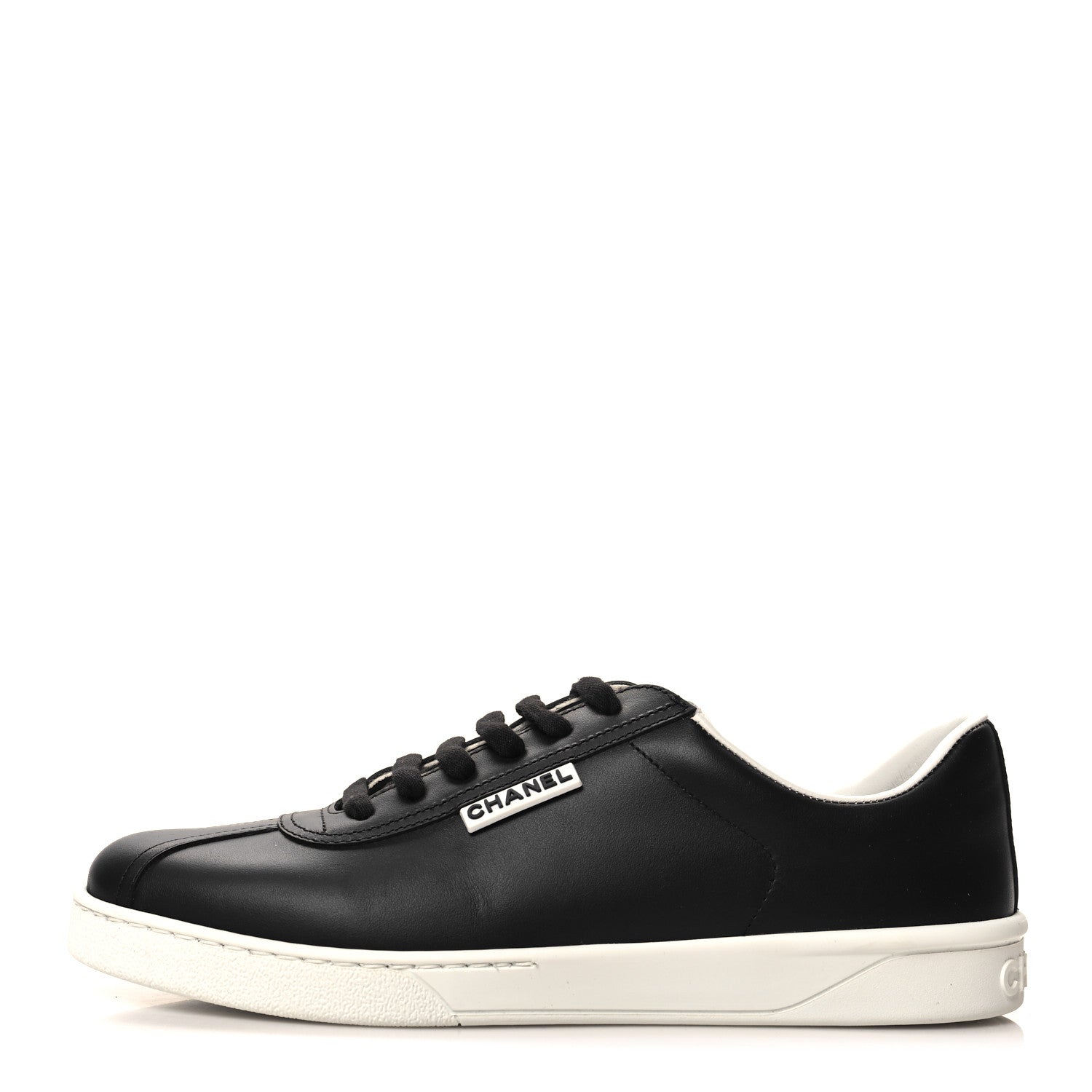 Chanel Calfskin CC Womens Sneakers 40 Black 1 of 8
